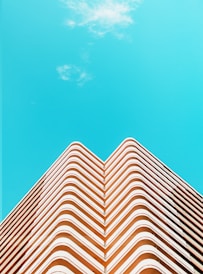 orange and white high-rise buildings
