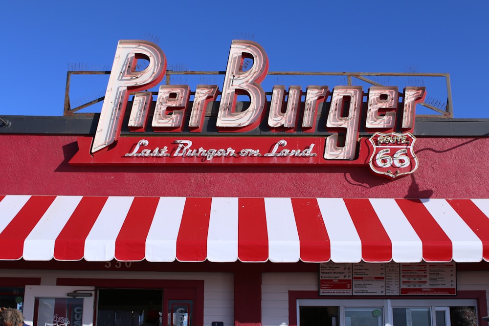PierBurger store signage during daytime