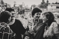 Elegant image showing a group of women in a virtual circle, sharing and connecting deeply.