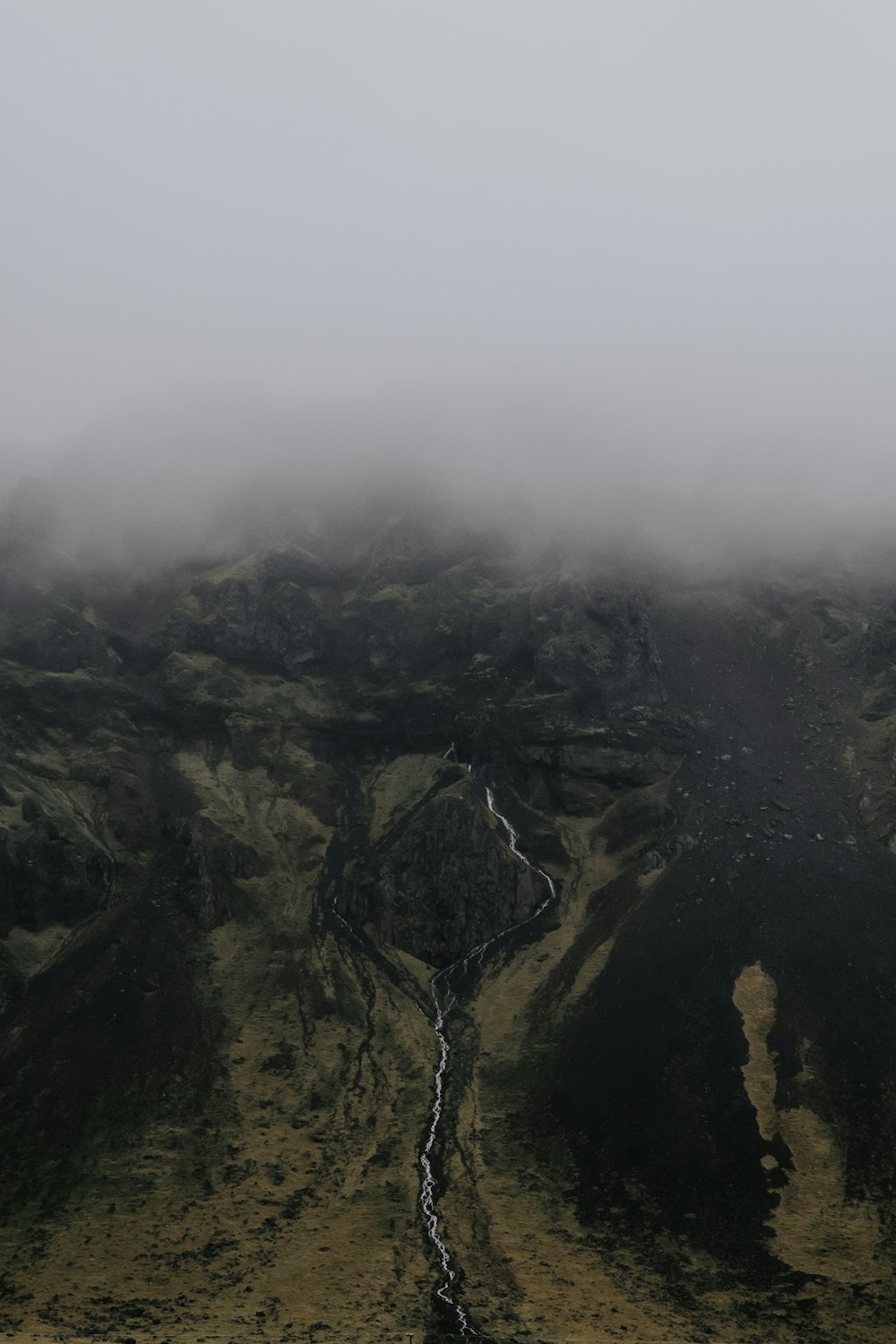 aerial photography of mountainous terrain