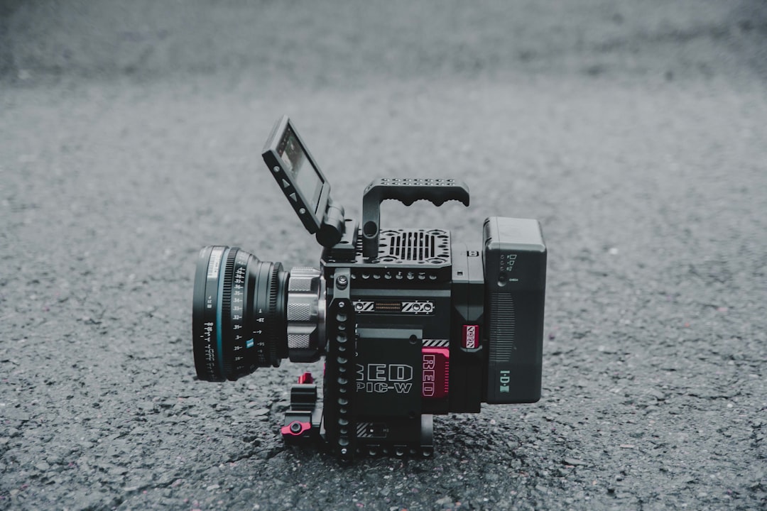 black filming camera