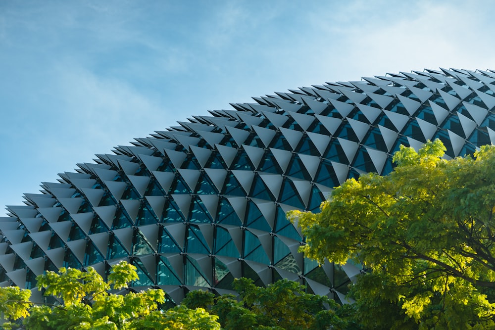 white dome mirrored building