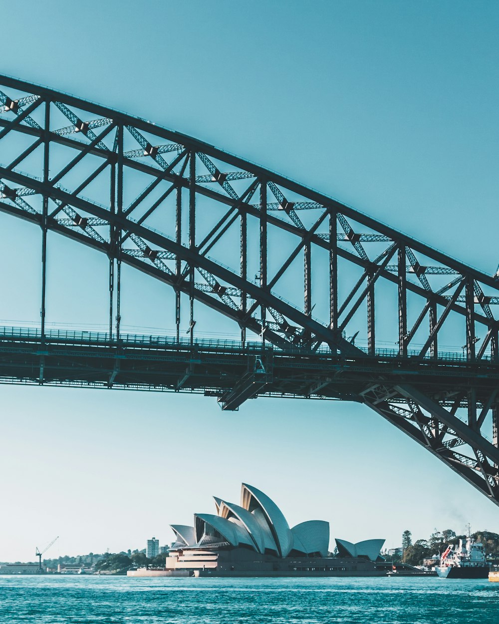 high bridge under blue sky