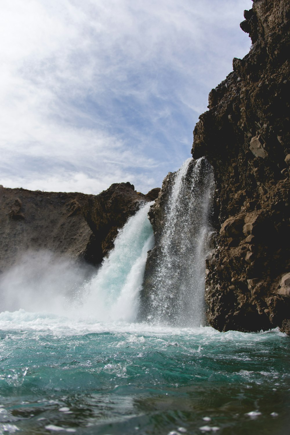 waterfalls and rock formations