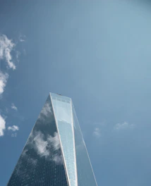 low-angle photography of curtain wall building during daytime