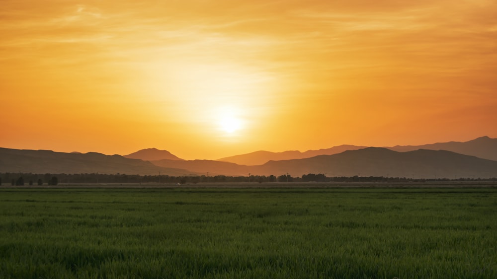 silhouette of mountains during golden hour