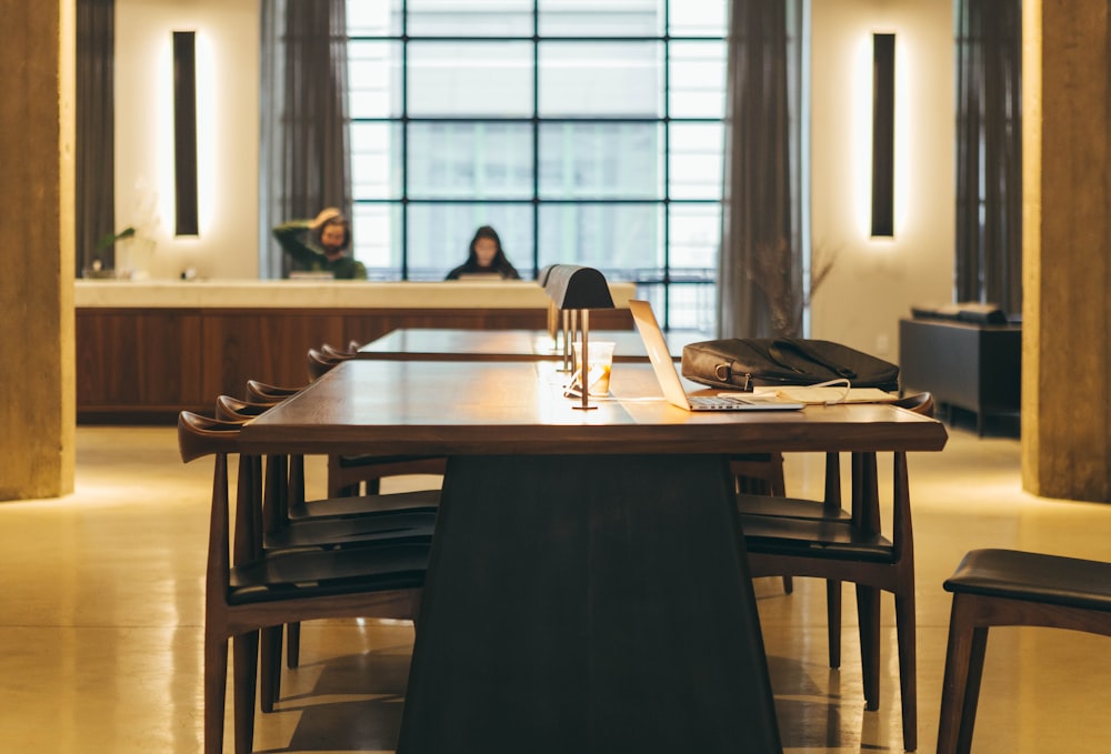 brown wooden dining set