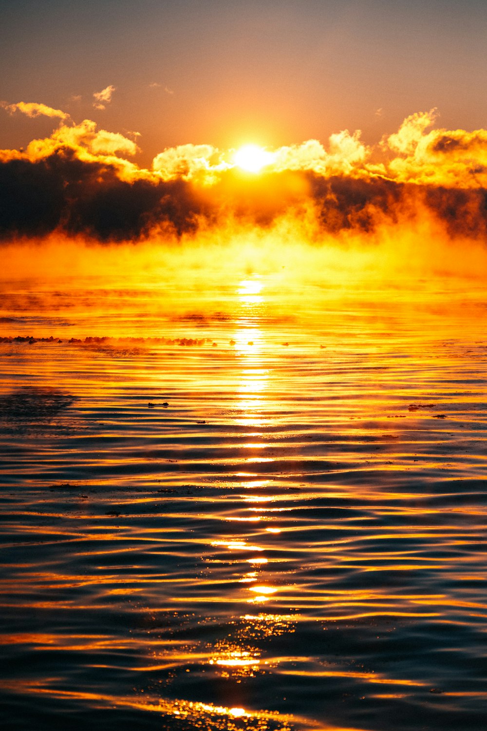 calm body of water during golden hour