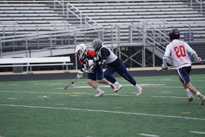 An action-packed sports highlight with players in motion.