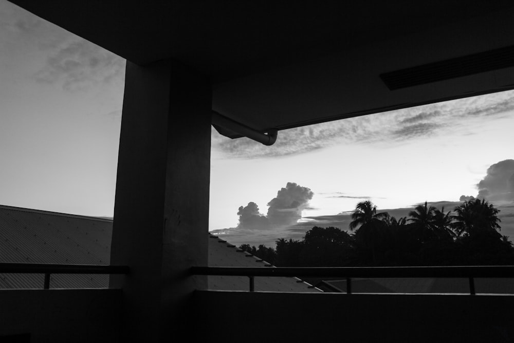 grayscale photography of sky