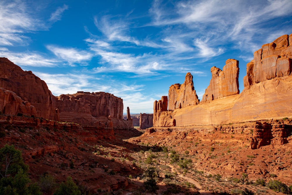 brown rock formations