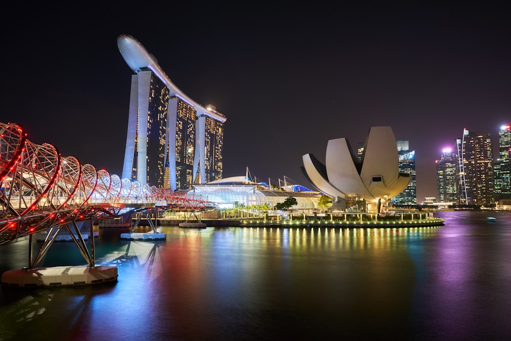 Marina Bay Sands y puente Hilex, Singapur