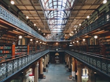 3-storey library interior