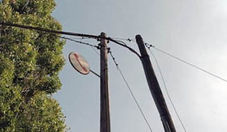gray electric pole