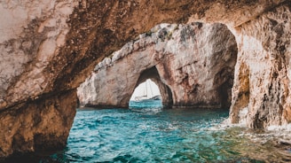 underwater caves during daytime