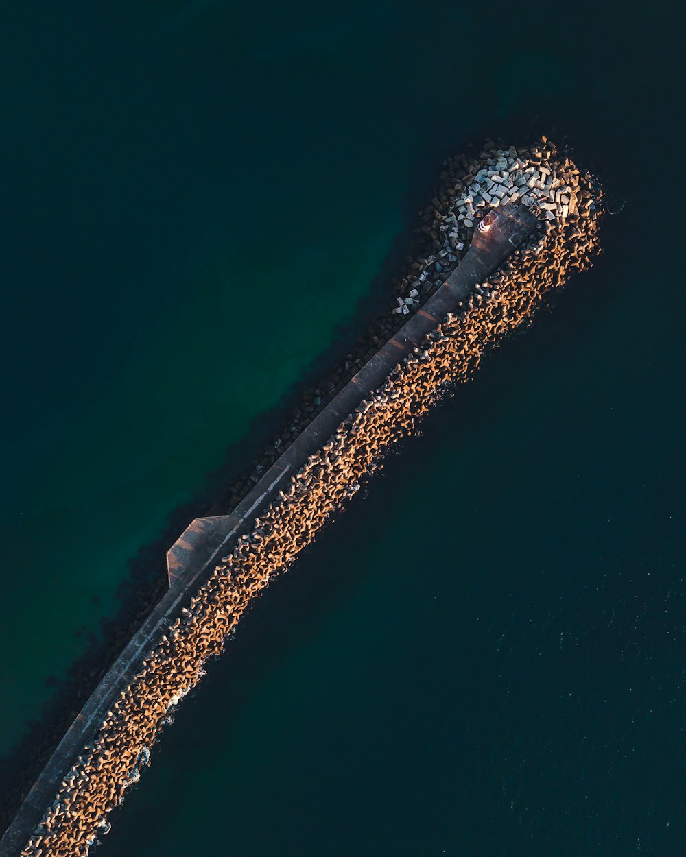 aerial photography of body of water