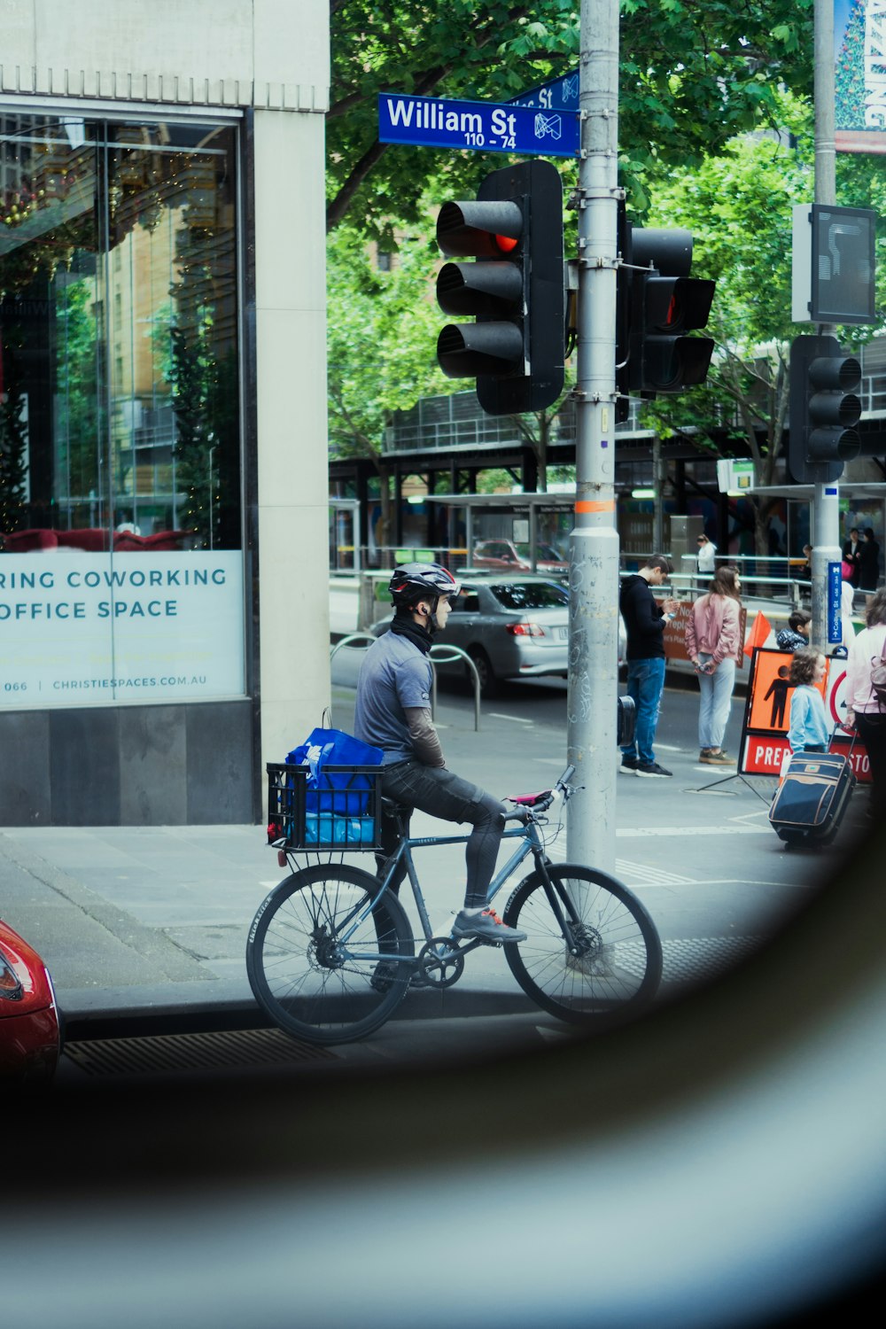 man riding on bike