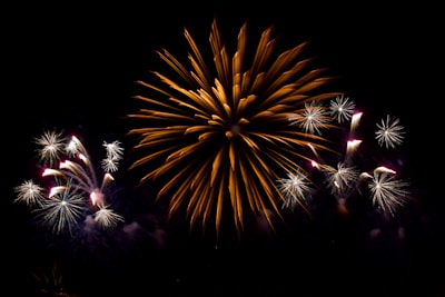 long exposure photography of fireworks