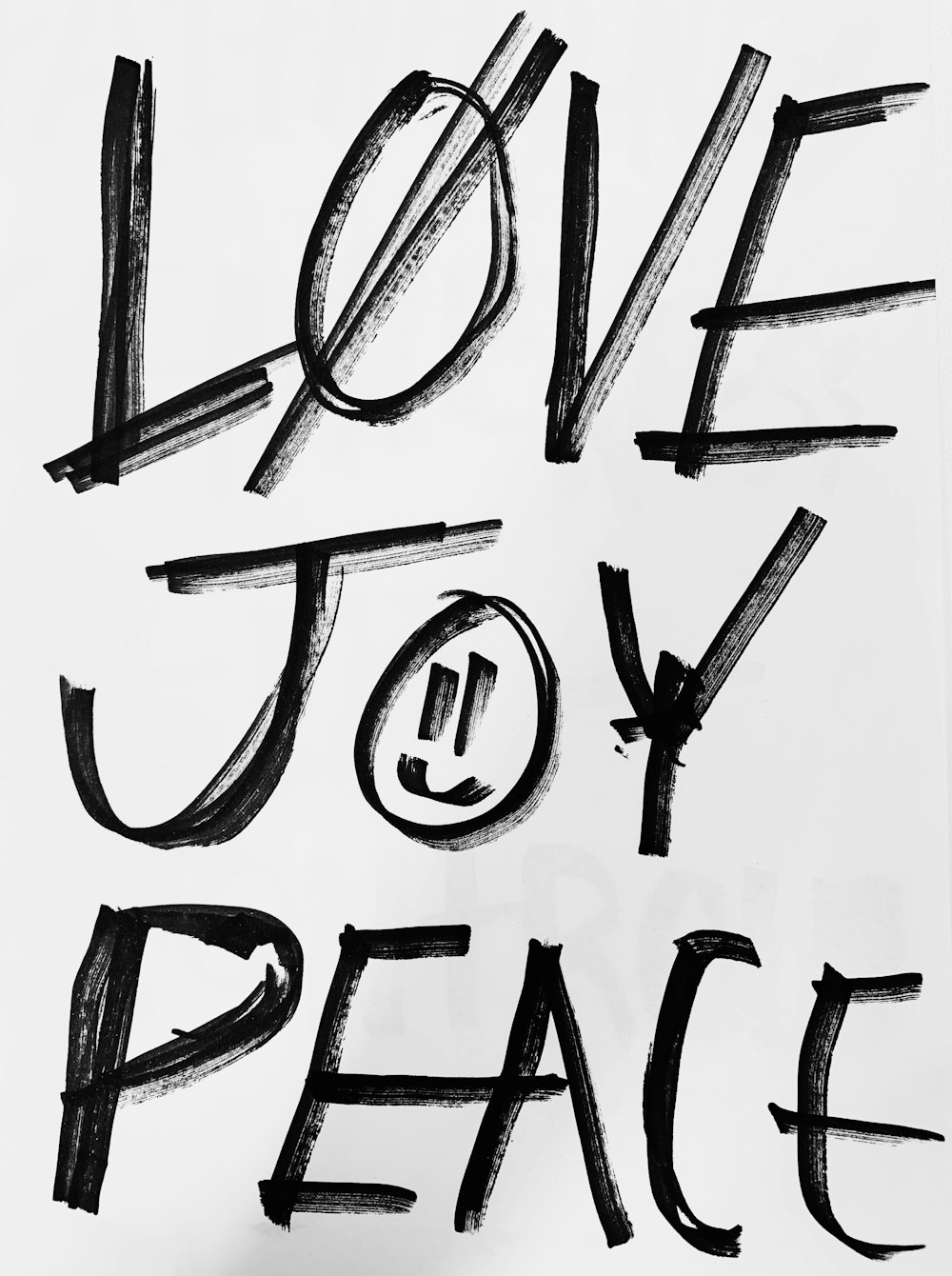 love joy and peace text