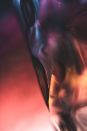 Abstract purple and black artwork blending comic and conceptual styles.