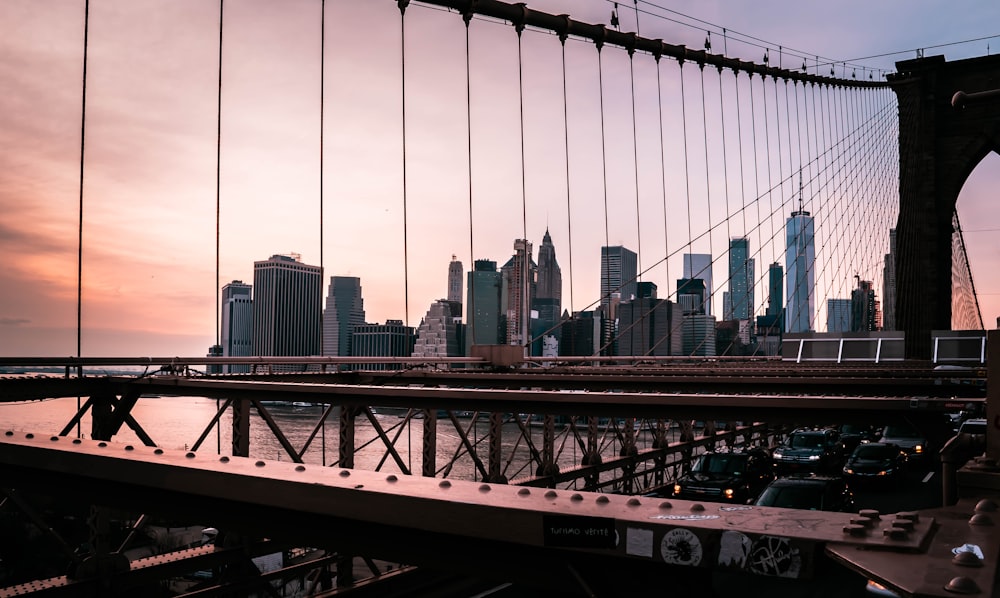 cars on bridge