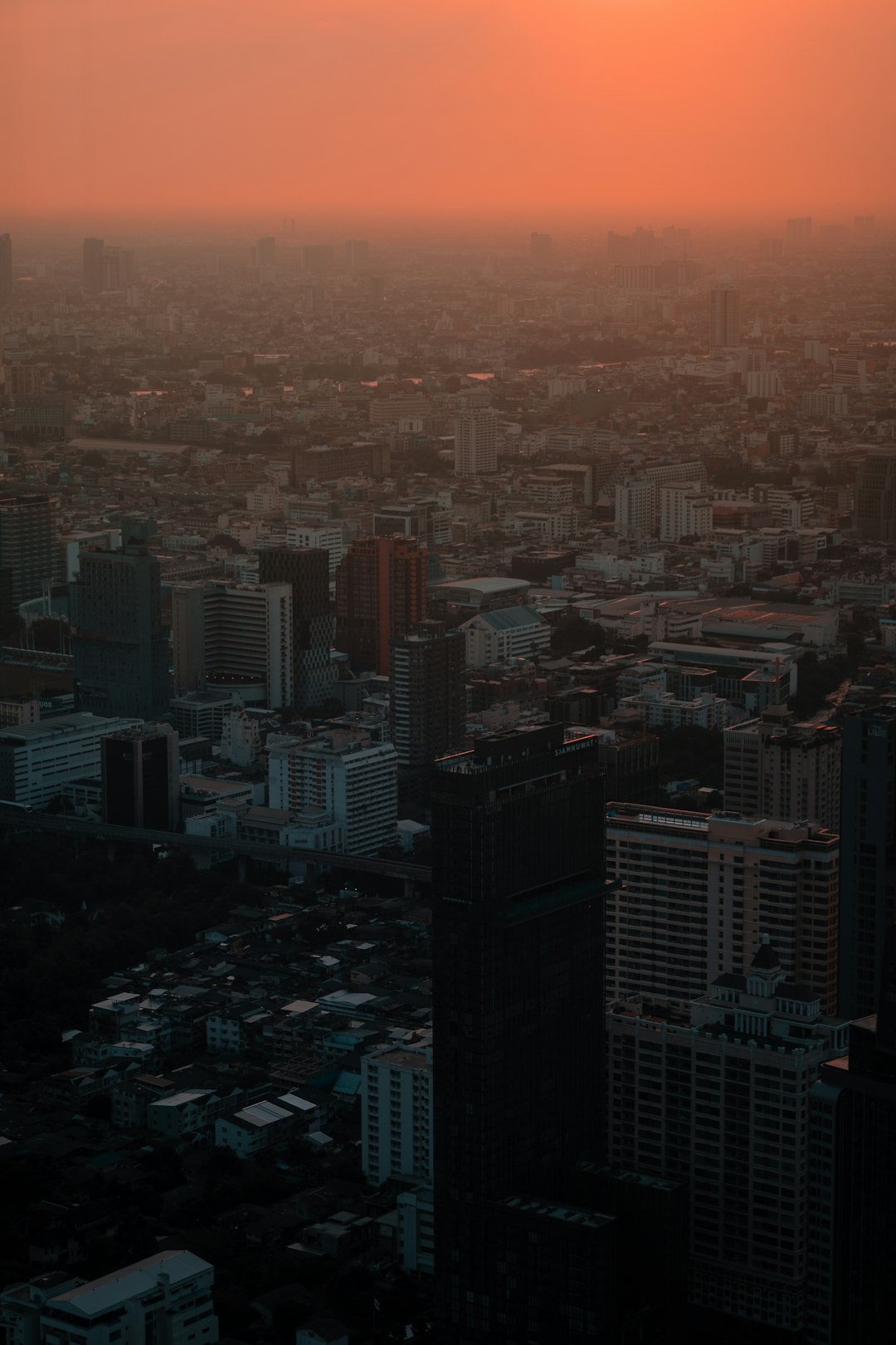 aerial picture of high rise building during sunset