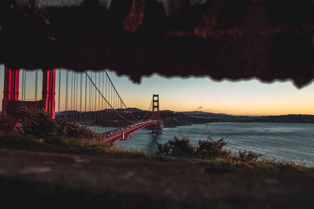 Golden Gate Bridge view at golden hour