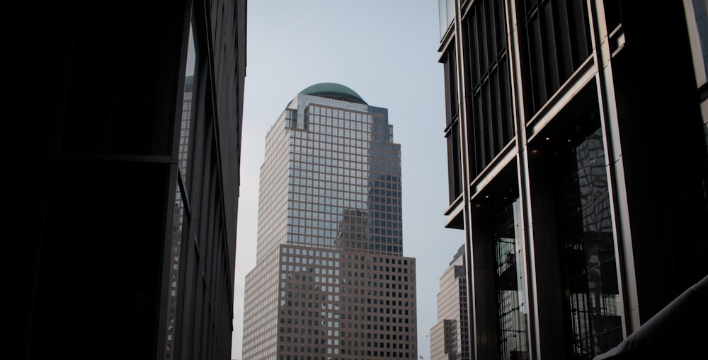 low angle photography of high rise building