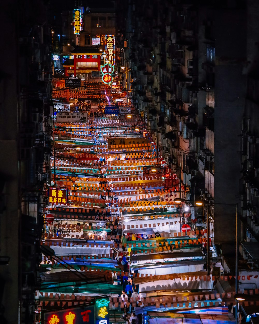 aerial view of market