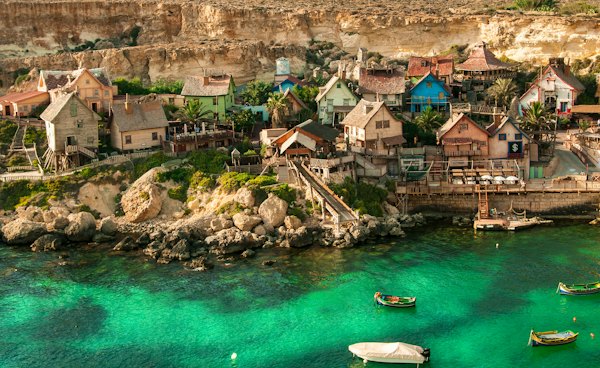 High-angle view of body of water — Malta, Malta