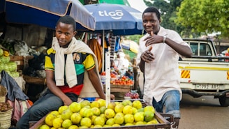 two man on food cart
