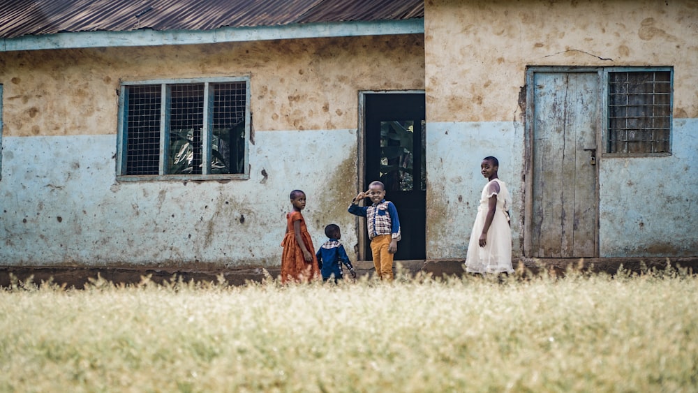 people outside building