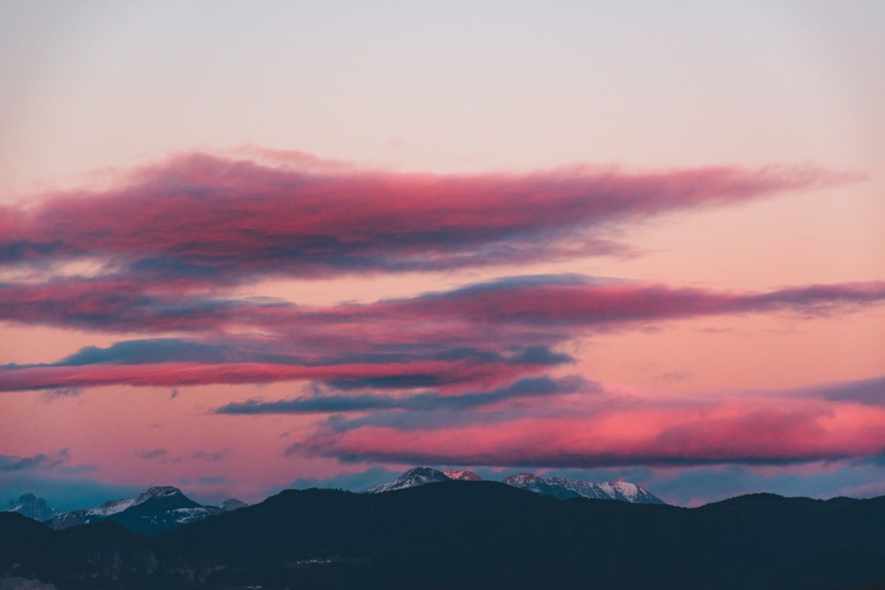 mountain range under clear blue sky