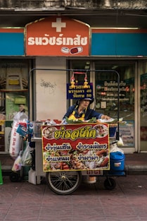 person selling on her's stall