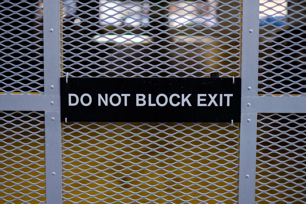 do not black exit sign