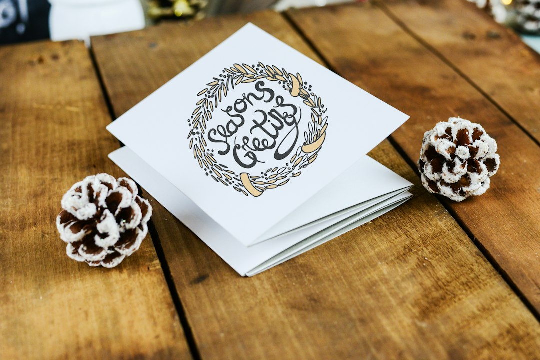 printed greeting cards closeup