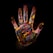 person showing hands with multi-colored paintings