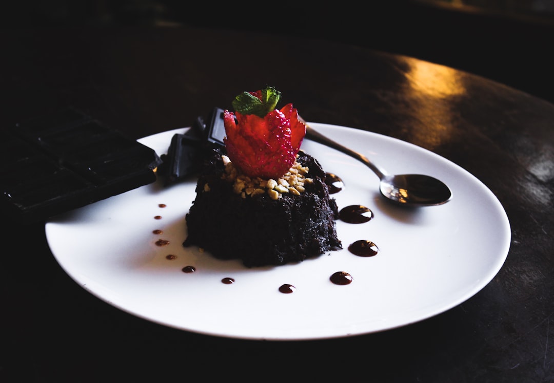 pastry on white plate,