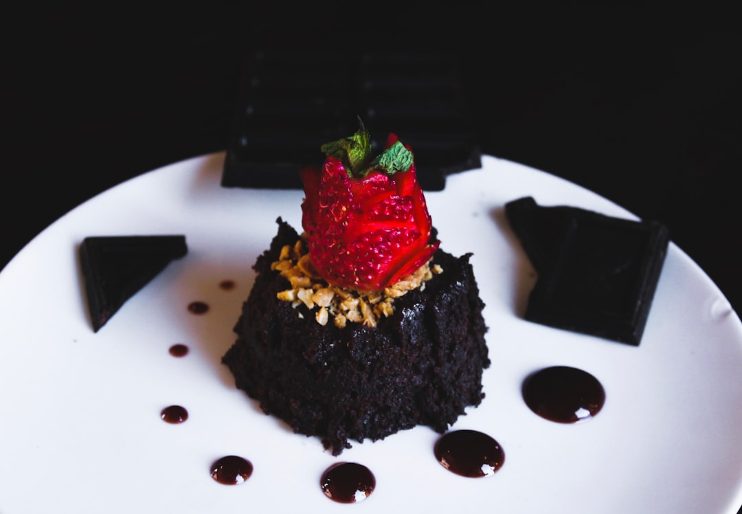 dessert on white ceramic plate