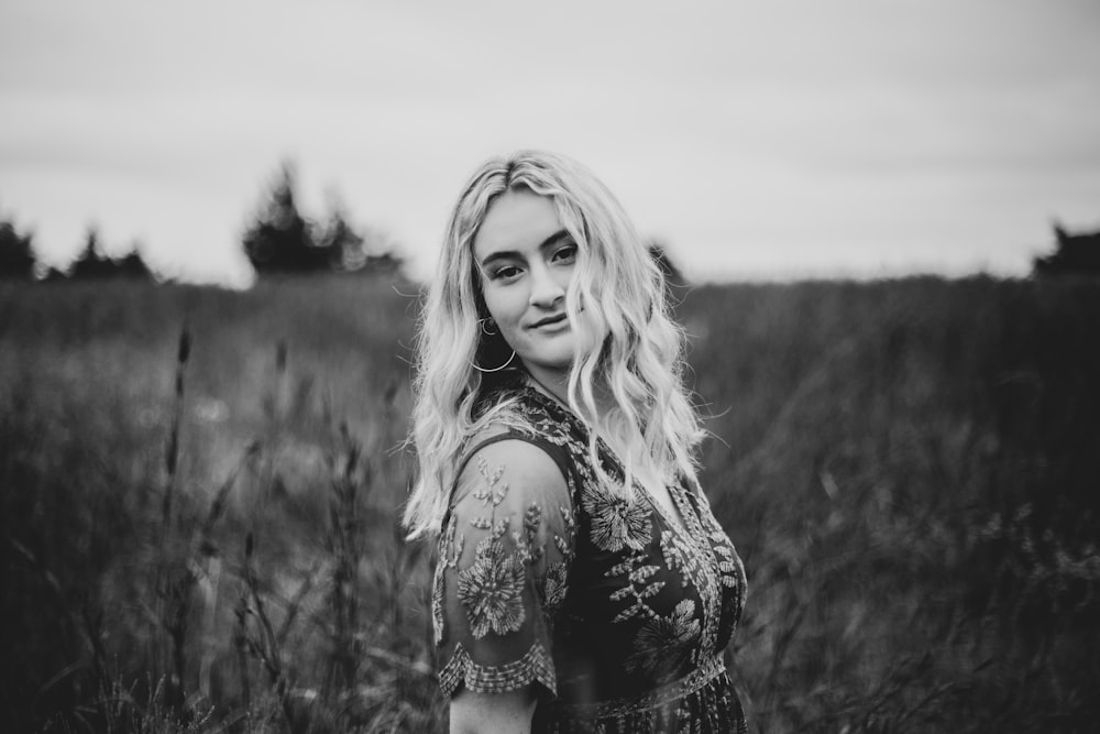 woman in plant field