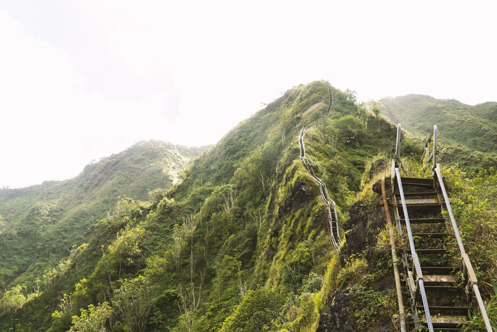 staircase on mountain ranges