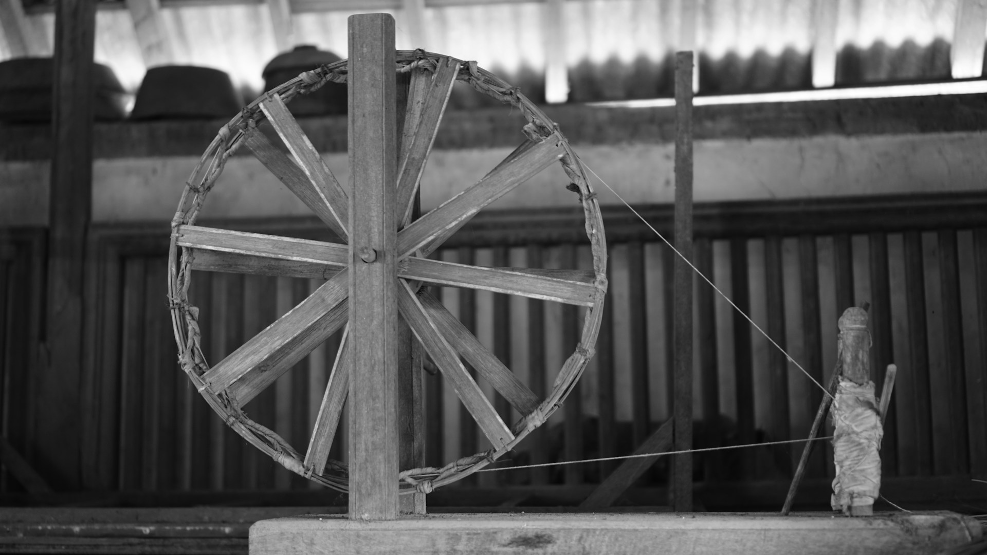 grayscale photography of reel