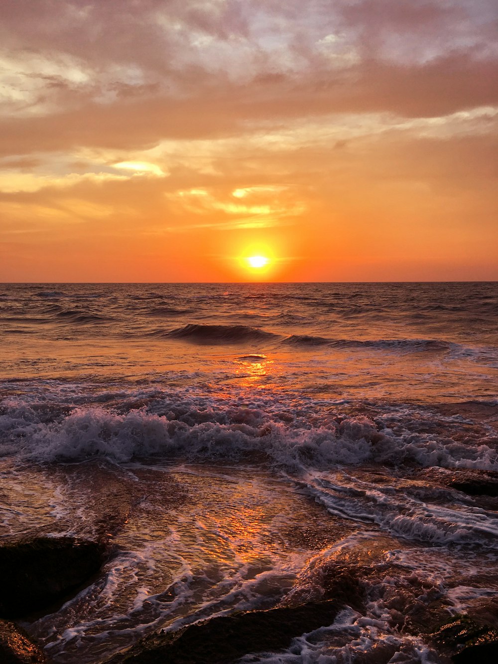 calm sea at sunset view