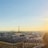 A scenic view of the Eiffel Tower at sunset.