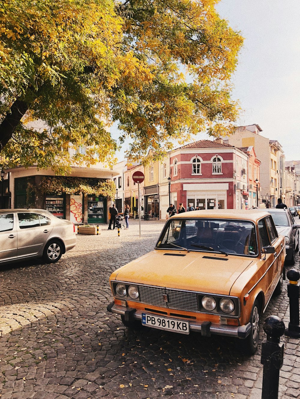 parked brown car