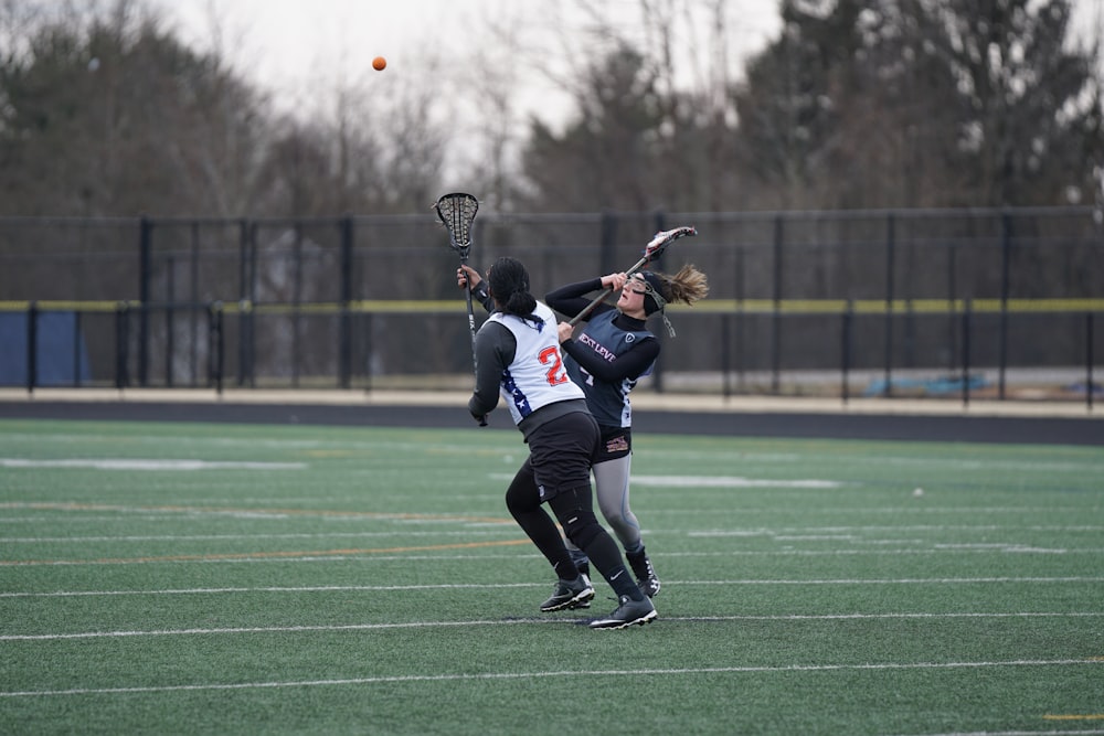 two women playing sports