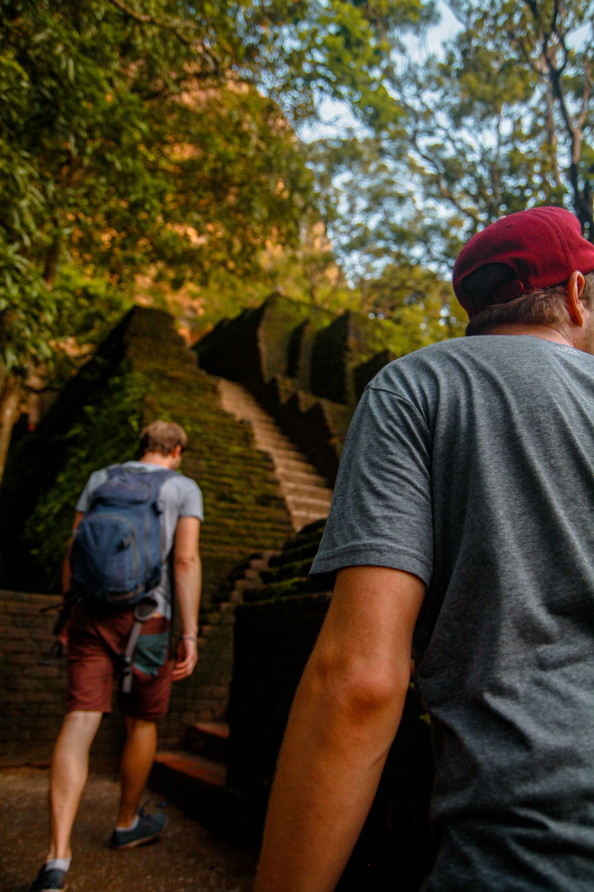 Hikers at Lion Rock in Sigiriya, Sri Lanka