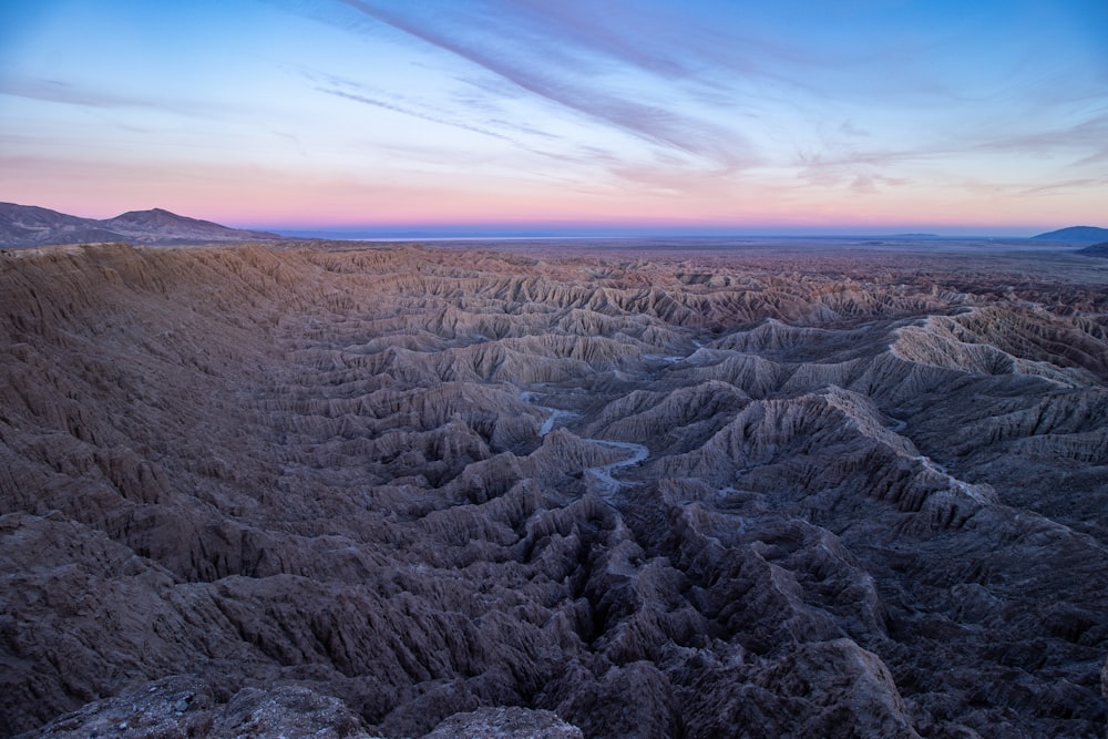 aerial view of mountains