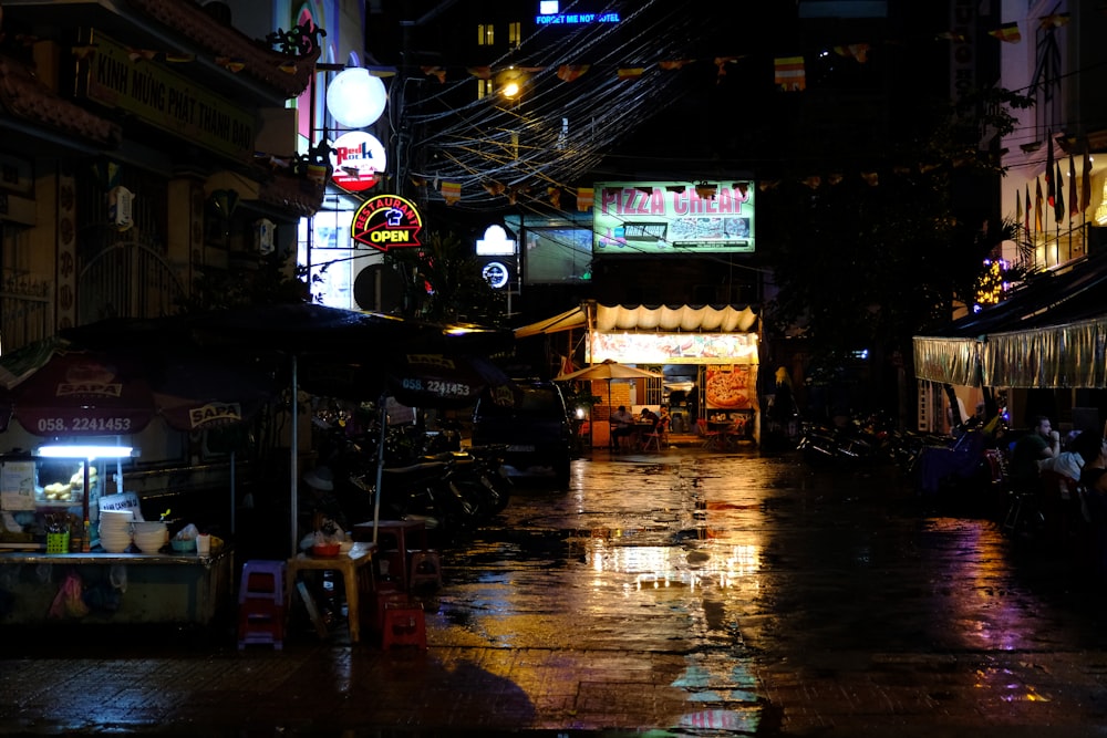 empty street during nighttime