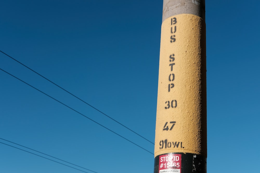 Bus Stop 30 47 painted concrete pillar